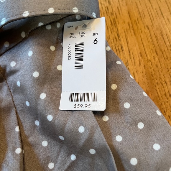 The Limited Taupe And White Polka Dot Mini Skirt Size 6 - Picture 4 of 6